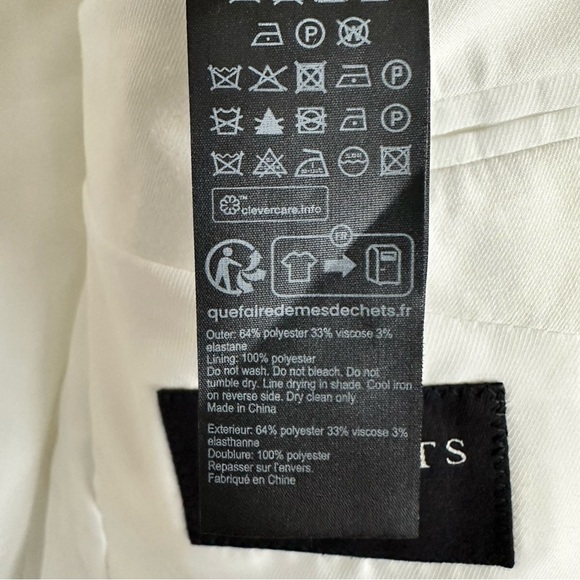 AllSaints Row Single Button Blazer SZ 36 Bone White Timeless NWOT Retail $445.00 - Picture 8 of 11